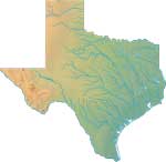 Texas relief map